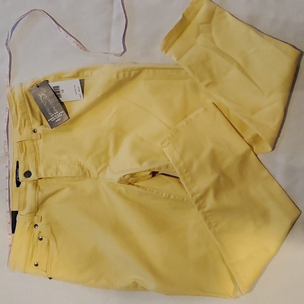 Chaps  soft yellow super stretch ankle pants